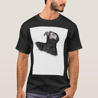 Camiseta um papagaio-cinza africano