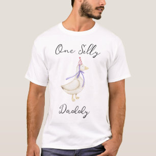 Camiseta Um Papai Bobo Chuveirinho de Bebê Ganso Bobo