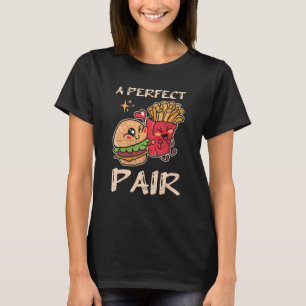 Camiseta Um Par Perfeito Pães de Queijo com Carne Grelhada