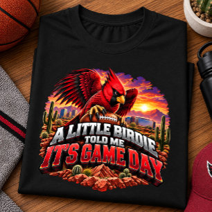 Camiseta Um passarinho me disse que é dia de jogo de futebo