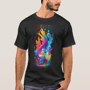 Camiseta Um peixe-cavalo no fundo do mar com cora