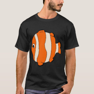 Camiseta Um peixe-palhaço redondo estilo kugli de desenho a