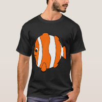 Um peixe-palhaço redondo estilo kugli de desenho a