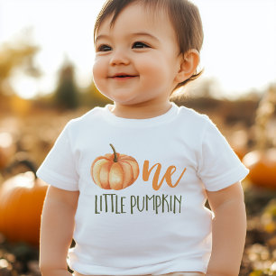 Camiseta Um Pequeno Bebê Abóbora no 1º Aniversário