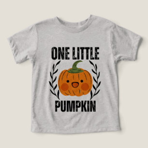 Camiseta Um Pequeno Bebê Abóbora no seu 1º Aniversário