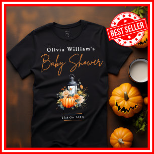 Camiseta Um Pequeno Chuveiro de Bebê Floral de Outono de Ab