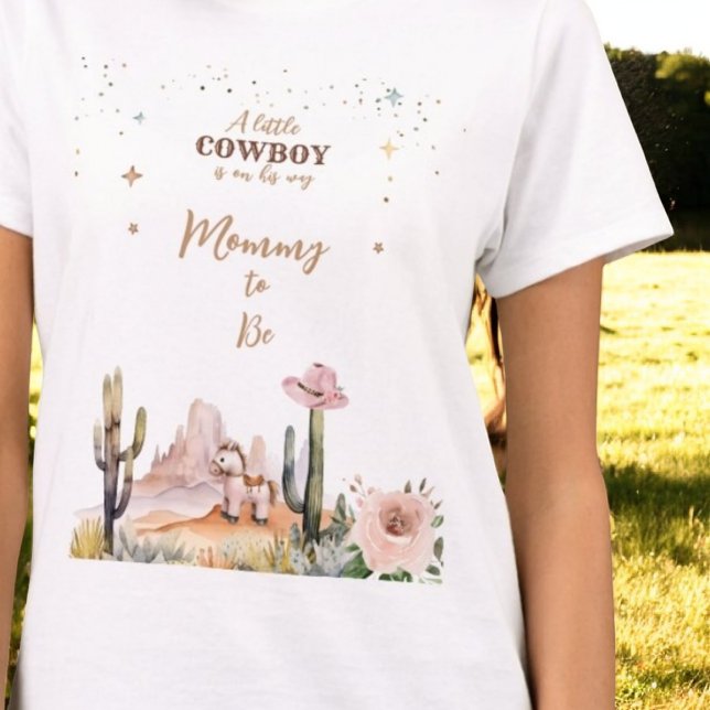 Camiseta Um Pequeno Cowboy Rústico Oeste Selvagem Menino Fu (Criador carregado)