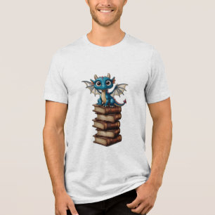 Camiseta Um pequeno dragão com olhos sobredimensionados, se