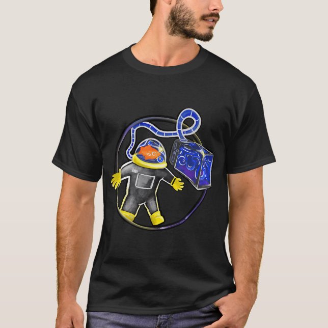Camiseta Um Pequeno Nado para Peixes... (Frente)