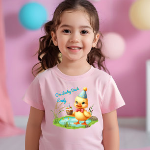 Camiseta Um Pequeno Presente de Aniversário Bonito De Pato