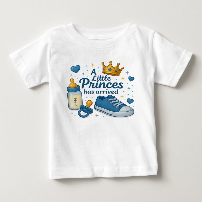 Camiseta Um Pequeno Príncipe Chegou ao Celebramento do Meni (Frente)