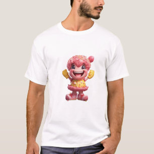 Camiseta Um personagem cipcake com braços e pernas.