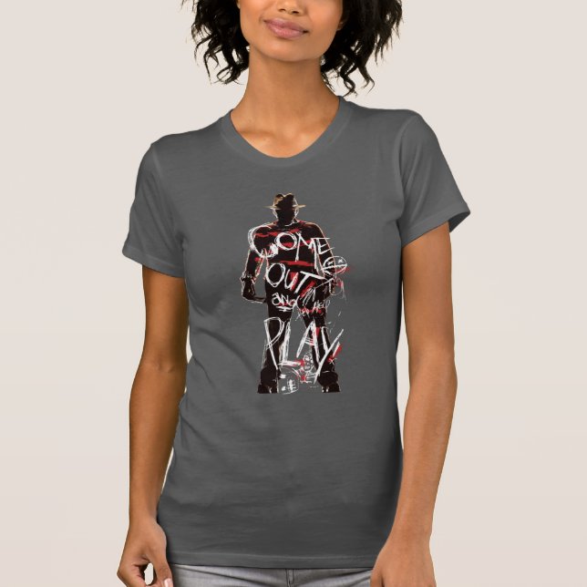 Camiseta Um pesadelo na Elm Street | Sair e Brincar (Frente)