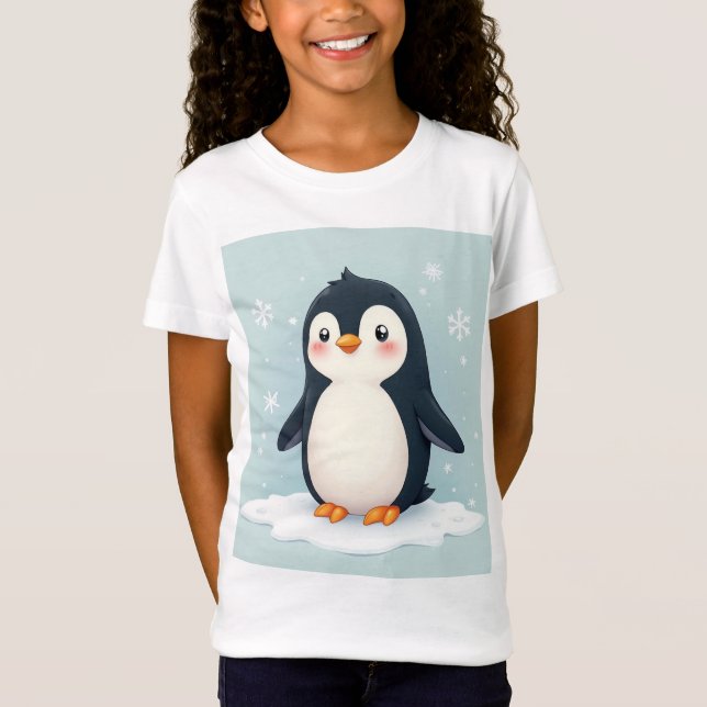 Camiseta um pinguim bonito (Frente)