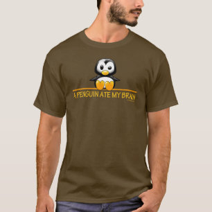 Camiseta Um pinguim comeu meu cérebro