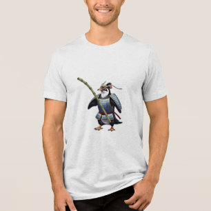 Camiseta Um pinguim samurai f