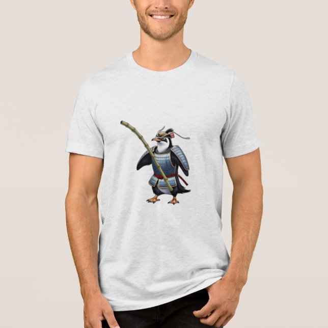 Camiseta Um pinguim samurai f (Frente)