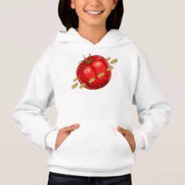 Camiseta Um planeta de tomate com pizzas ao seu redor