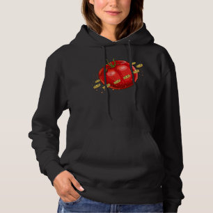 Camiseta Um planeta de tomate com pizzas ao seu redor