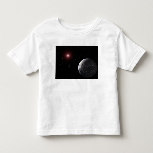 Camiseta Um planeta gelado/rochoso orbitando uma estrela es (Frente)