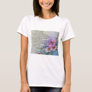 Camiseta Um poema de Dia de as mães