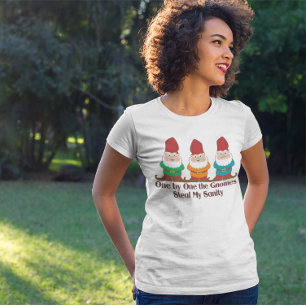 Camiseta Um por um Os Gnomos (chapéus vermelhos)