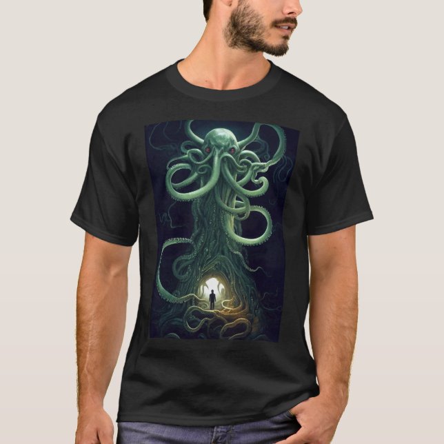 Camiseta Um Portal de Horror Cósmico Cthulhu (Frente)
