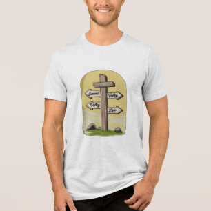 Camiseta Um posto de sinalização em um reboque