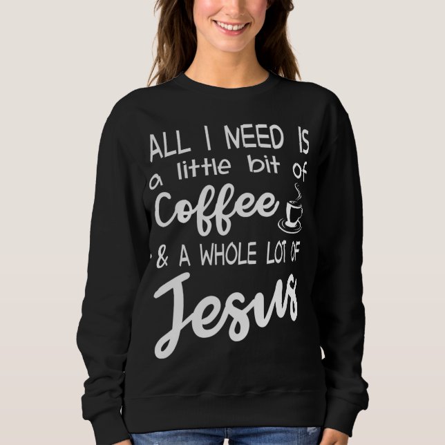 Camiseta Um Pouco De Café E Um Monte De Jesus (Frente)