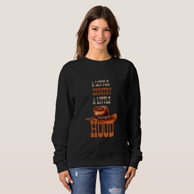 Camiseta Um pouco de Country um pouco de Hood (Frente Completa)