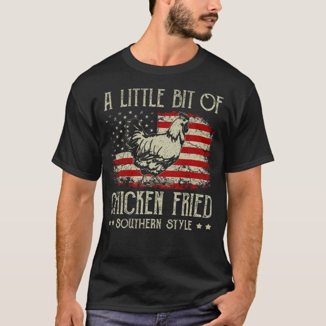 Camiseta Um Pouco De Frango Fritado Estilo Sul Vinta (Frente)