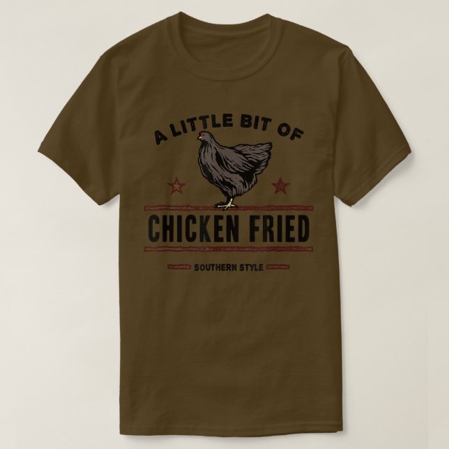 Camiseta Um Pouco De Frango Fritado Sul Comida Rápida L (Frente do Design)