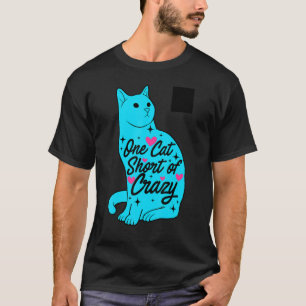 Camiseta Um Pouco De Gatos Gráficos Loucos Proprietários De