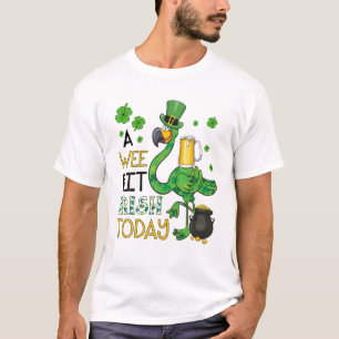 Camiseta Um pouco de irlandês hoje verde Flamingo Rua de P