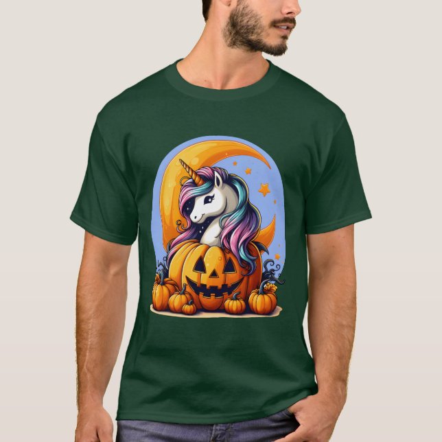 Camiseta Um presente de abóbora no Halloween (Frente)