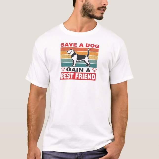 Camiseta Um Presente para Amantes de Cães Resgatados (Frente)