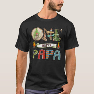 Camiseta Um primeiro aniversario Feliz Papa Camper Urso de 