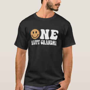 Camiseta Um primeiro aniversario Feliz Um Vovó Legal Famíli