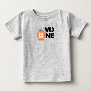 Camiseta um primeiro aniversário selvagem - combinando um 