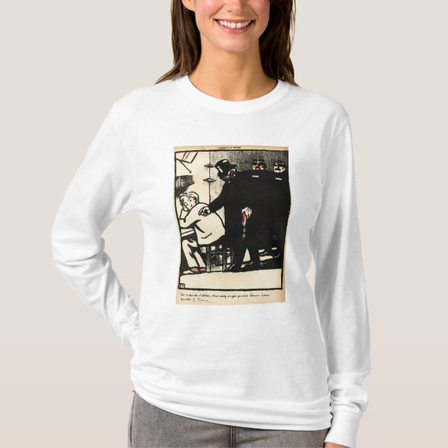 Camiseta Um prisioneiro é exilado dos crimes e (Frente)