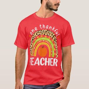 Camiseta Um professor agradecido Ação de Graças Leopard Rai