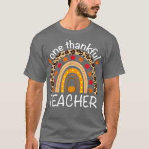Camiseta Um professor agradecido Ação de Graças Rainbow Leo