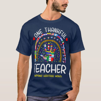 Camiseta Um professor agradecido Hispanic Heritage Contagem