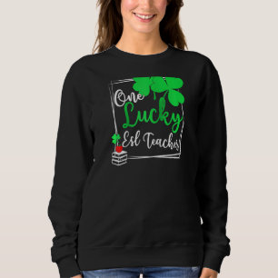 Camiseta Um Professor De Dia de São Patrício De Esl Sortudo