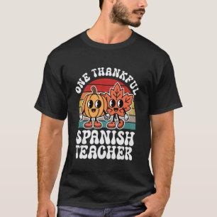 Camiseta Um Professor de Espanhol Grato Piada Dia de Ação d