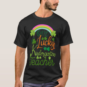 Camiseta Um Professor de Jardim de Infância Sortudo Dia de 