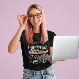 Camiseta Um professor de matemática assustador, personalizá