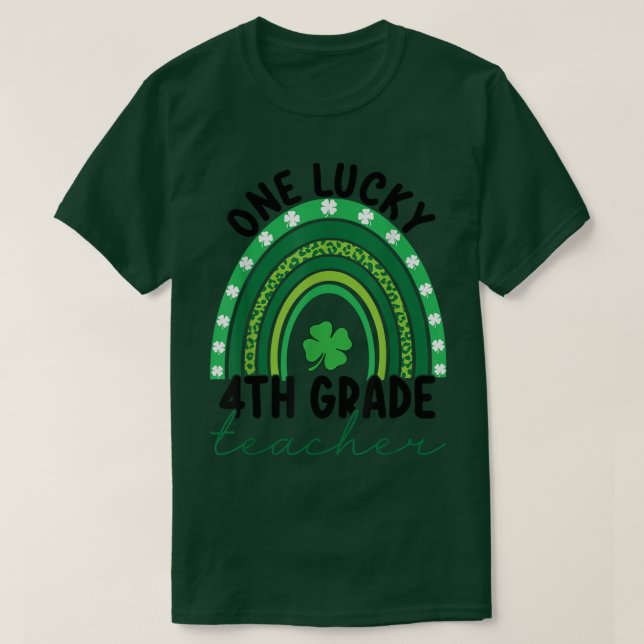 Camiseta Um Professor de Quarto Grau Sortudo Gnomos St Patr (Frente do Design)