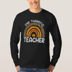 Camiseta Um Professor Grato Leopardo Arco-íris Outono Dia d