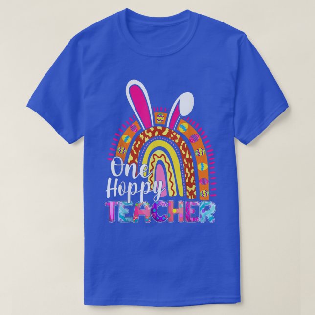 Camiseta Um Professor Hoppy Cony School Rainbow Leopard Eas (Frente do Design)
